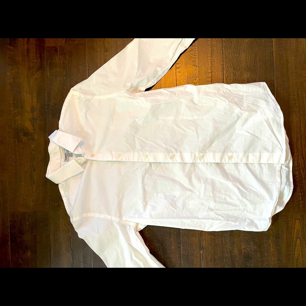 Express fitted button down shirt